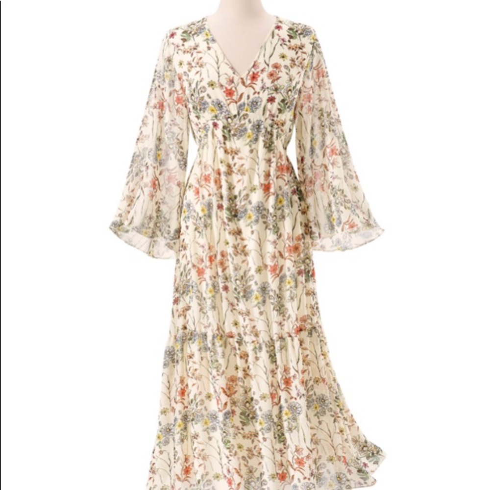 🌸 Delilah Chiffon Floral Dress flower 🌸